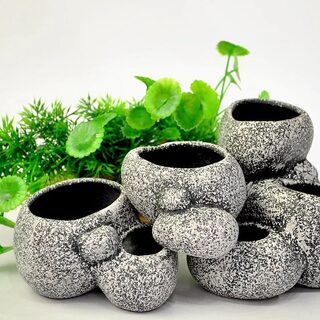 Ceramic Simulation Stone Hydroponic Pots Multifunctional Cichlid Hide