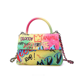 Ladies Painted Graffiti BagsColor Handbags