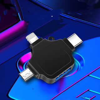 Suitable for Apple type-c Android three-in-one otg adapter
