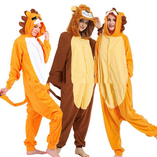 Lovers Halloween Lion King Cartoon Animal One-Piece Pajamas