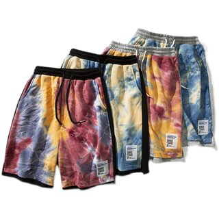 Summer New Tie-Dye Shorts Men S Drawstring Loose
