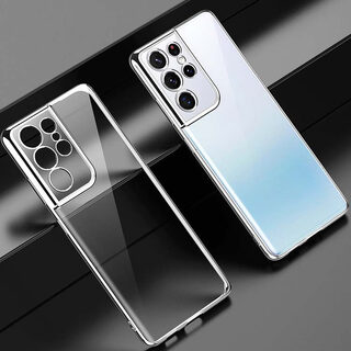 S21 Mobile Phone Case Electroplating Transparent Ultra-thin All-inclusive