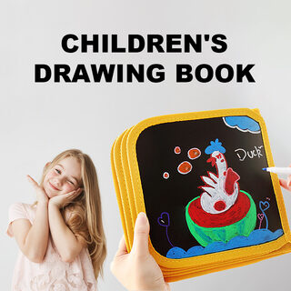 Children's Portable Drawing Book Blackboard Album Early Education