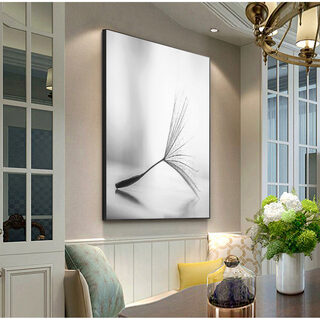 Frameless Abstract Dandelion Flower Canvas Painting Living Room