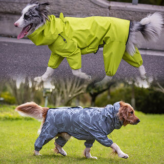 Raincoat Outdoor Waterproof Reflective Coat For Large Dogs