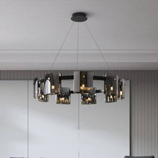 Modern Simple Glass Living Room Chandelier Bedroom Study