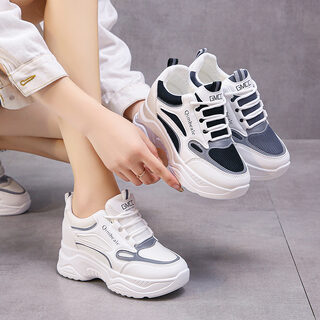 Height Increasing Insole Dad Shoes Mesh Casual Sneakers