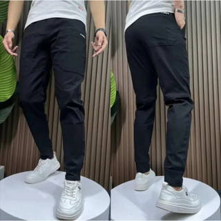 Men's Ice Silk Stitching Six-pocket Embroidery High Elastic