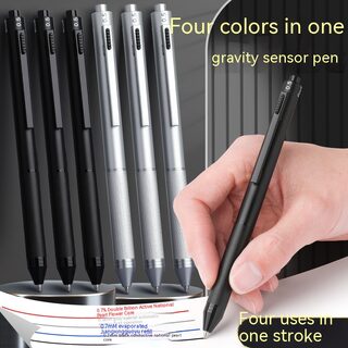 Gravity Induction Pen Press Metal Gel Ballpoint Four-in-one