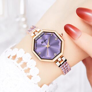 Octagonal Women's Jewelry Buckle Light Luxury Rose Stone