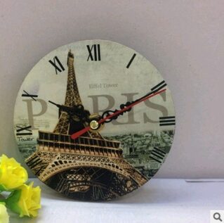 Home wooden table clock promotional gift