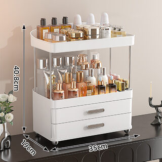 2 Drawers Makeup Organizer - 4 Tier Bathroom