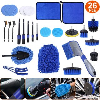 26Pcs Car Detailing Brush Kit Exterior Interior Cleaning