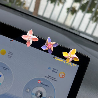 Car small windmill-small flower rotating model-3 pieces