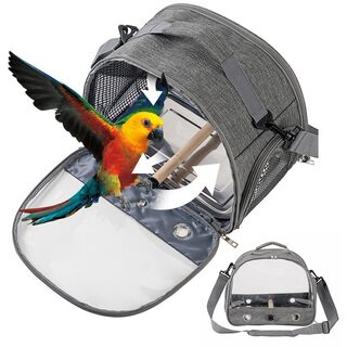Transport Bird Carrier Cage Parrot Backpack Bag