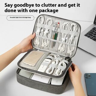Data Cable Storage Bag Mobile Power Box Travel