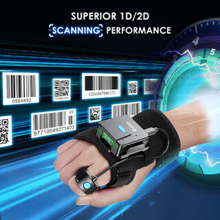 Portable Two-dimensional Wrist Barcode Scanner Gloves Bluetooth