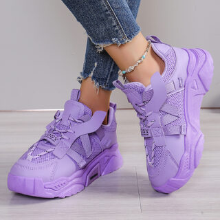 Platform Mesh Surface Dad Shoes Women's Breathable Sports