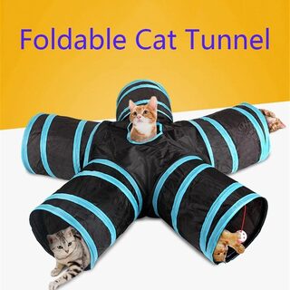 Foldable Pet Tunnel Multi-Channel Cat Dog Tent Indoor