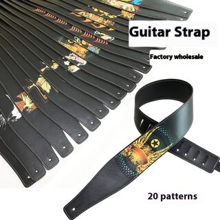 Color Printing Folk Guitar Shoulder Strap Musical Instrument