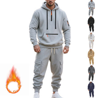 Men's Loose Sports And Leisure Suit Sweater Fleece-lined