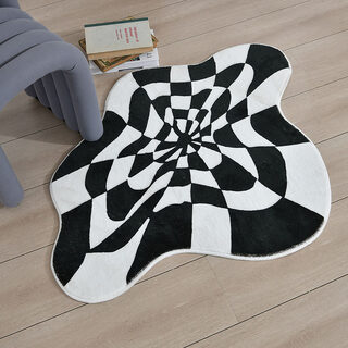 Retro Ins Style Black And White Checkered Anti
