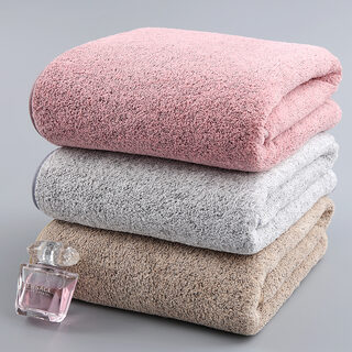 Bamboo charcoal solid color household bath towel