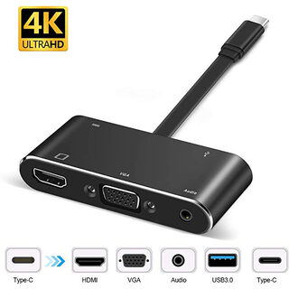 Type-c to HDMI VGA 5-in-1 HD dual display