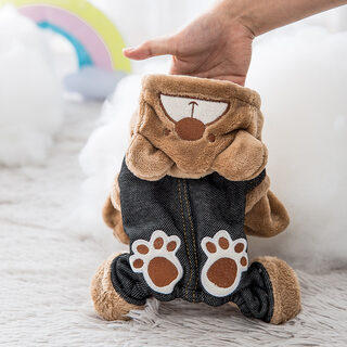 Pet fun paw print bear clothes