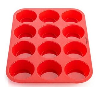 12 Cup Silicone Muffin pan &Cupcake Baking