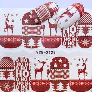 Christmas series water transfer nail stickers nail stickers full stickers nail jewelry watermark stickers