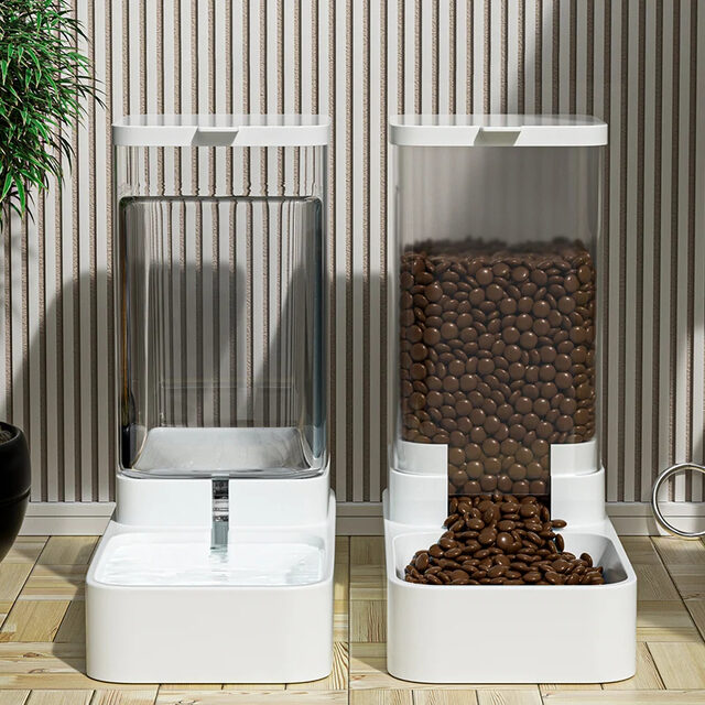 Cat And Dog Water Dispenser Food Automatic Feeder