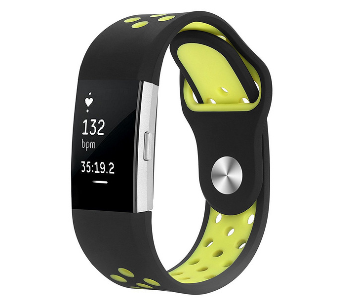 Fitbit Strap Charge2 Monochrome Round Hole Silicone