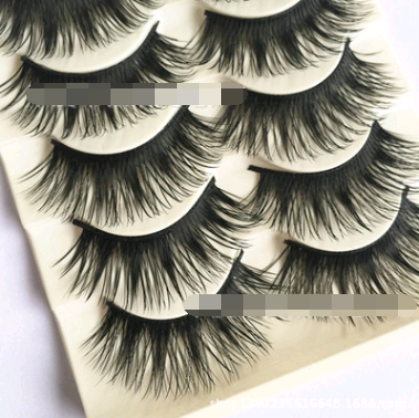 five pairs of eyelashes