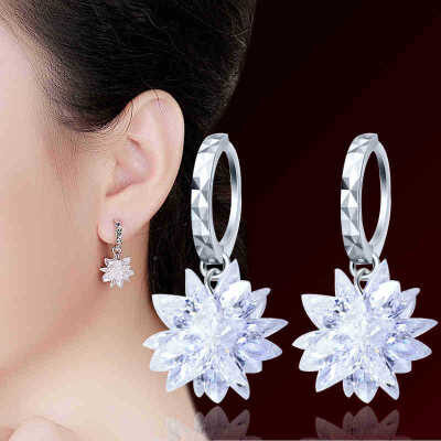 New fashion pure beauty ice 925 silver earrings