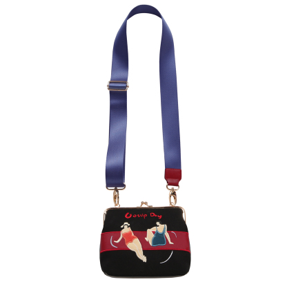 Vintage Velvet Bag Canvas Embroidery Messenger Women