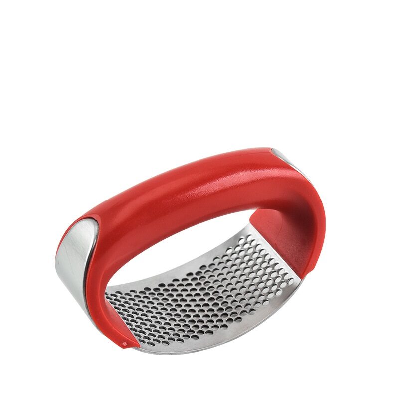 Stainless Steel Garlic Masher Press Household Manual Curve