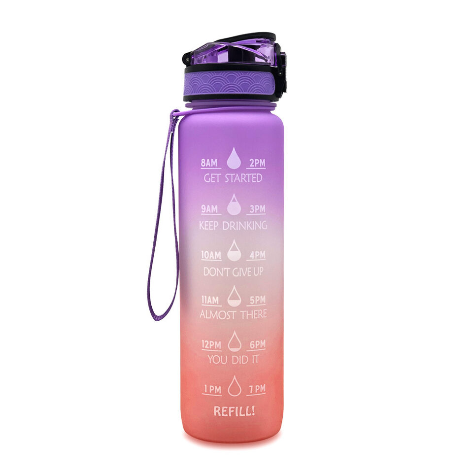 Plastic bottle frosted gradient bouncing cup water sports
