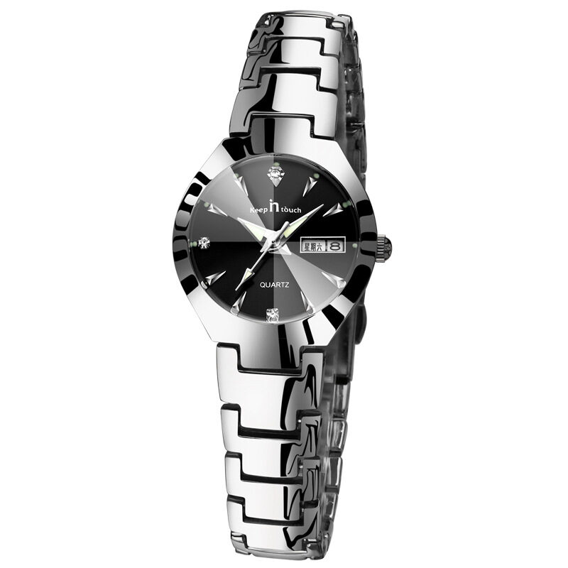 Luminous watch couple calendar quartz