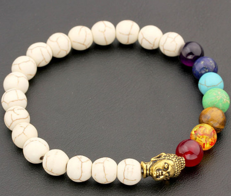 Jewelry Accessories 8mm Seven Chakra Yoga Volcanic Rock