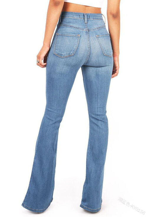 Women Autumn Winter Skinny Jeans Flare Pants New