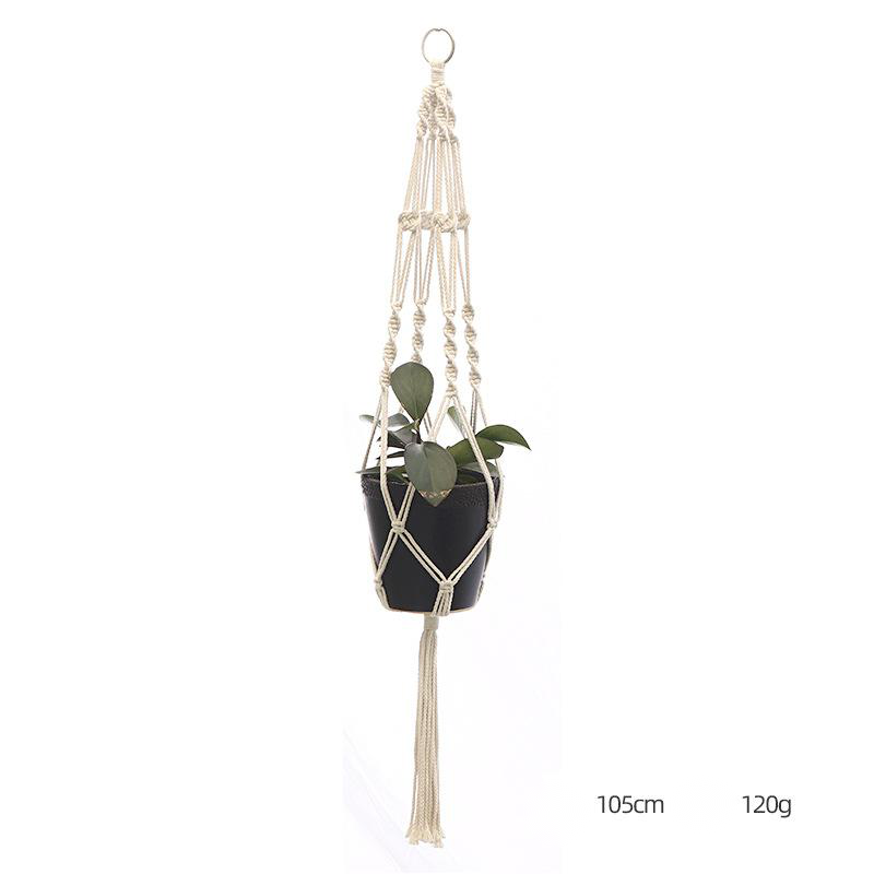 Hand-knitted Hanging Flowerpot Net Bag