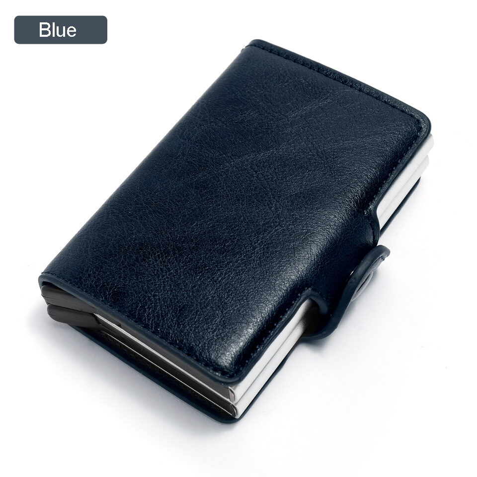 Rfid Wallet PU Crazy Horse Leather Men Mini