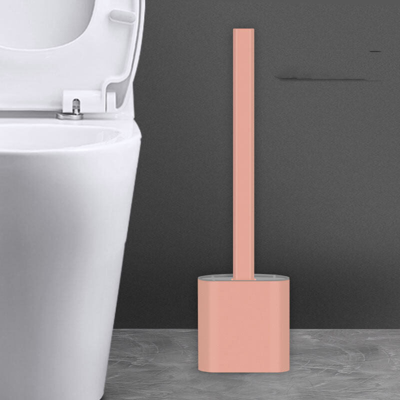 Creative Wall-Mounted Soft Brush With Cover For Toilet