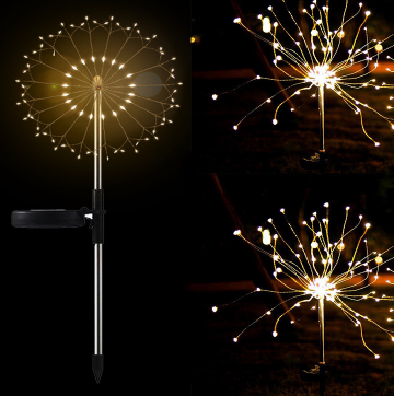 New Ground Plug Solar Fireworks Light LED String