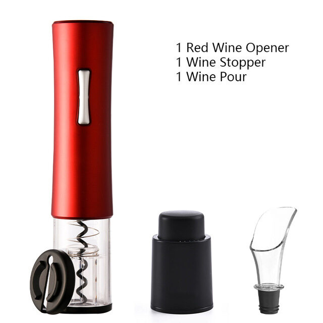 Electric Wine Opener Corkscrew Foil Cutter Set Automatic