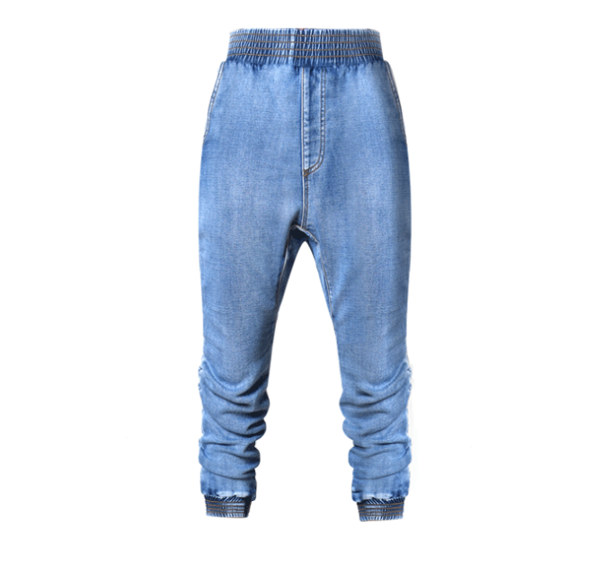 Elastic Waist Jeans Women Casual Female Cross-pants