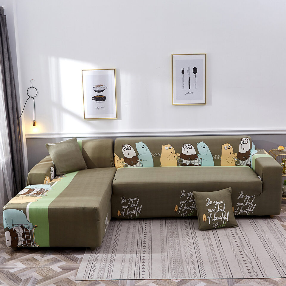 Printed sofa cushion cover