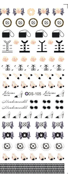 Watermark sticker decal nail