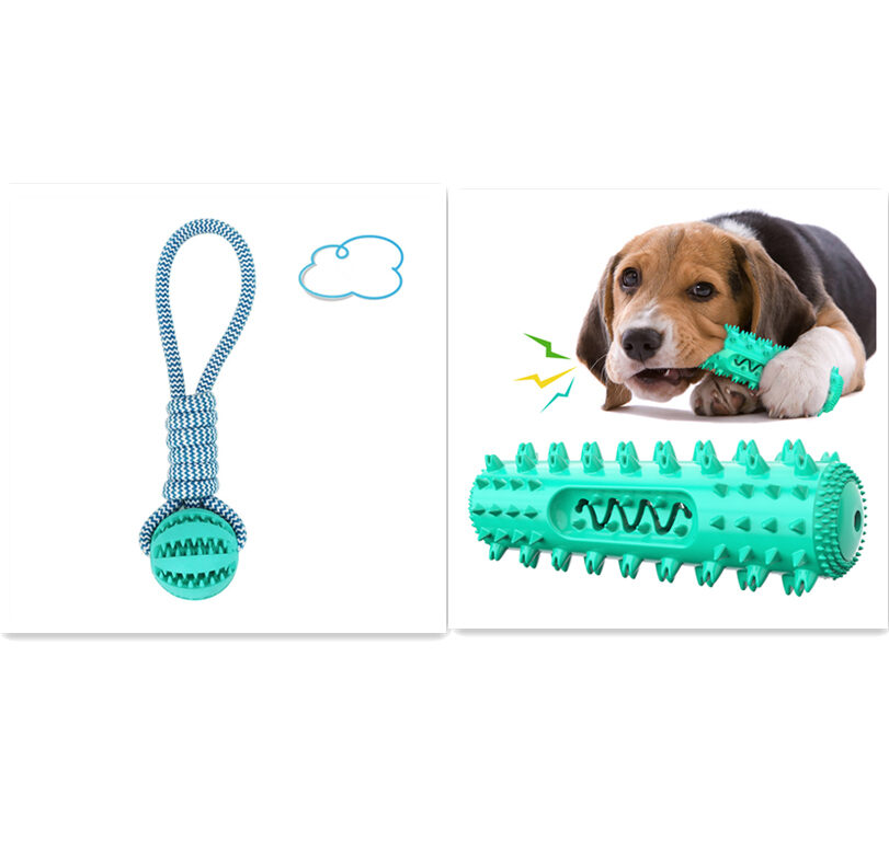 Dog Toys Balls Interactive Treat Rope Rubber Leaking